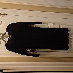 Ladies Calvin Klein Black Sweater Knit Dress Size XL